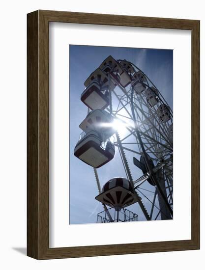 Aarhus, cultural capital in 2017 - Tivoli Friheden, big wheel, the sun, back light, detail-Gianna Schade-Framed Photographic Print