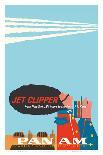 Jet Clippers to Hawaii - Pan American Airlines (PAA) - Hawaiian Surfers Linking Hands-Aaron Fine-Giclee Print