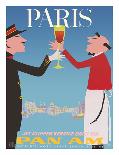 Paris, France - Pan American World Airways-Aaron Fine-Mounted Giclee Print