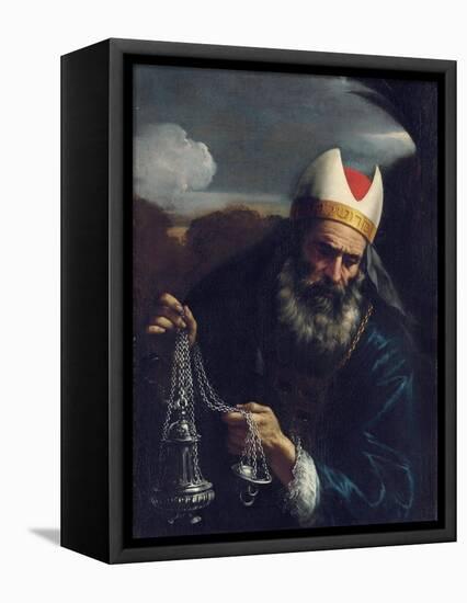 Aaron, High Priest of the Israelites, Holding a Censer-Pier Francesco Mola-Framed Premier Image Canvas