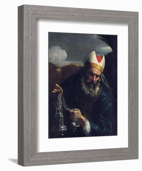Aaron, High Priest of the Israelites, Holding a Censer-Pier Francesco Mola-Framed Giclee Print