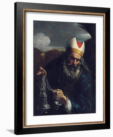 Aaron, High Priest of the Israelites, Holding a Censer-Pier Francesco Mola-Framed Giclee Print