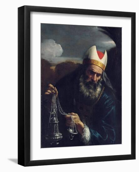 Aaron, High Priest of the Israelites, Holding a Censer-Pier Francesco Mola-Framed Giclee Print