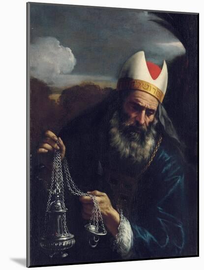 Aaron, High Priest of the Israelites, Holding a Censer-Pier Francesco Mola-Mounted Giclee Print