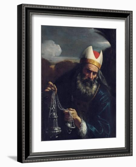 Aaron, High Priest of the Israelites, Holding a Censer-Pier Francesco Mola-Framed Giclee Print