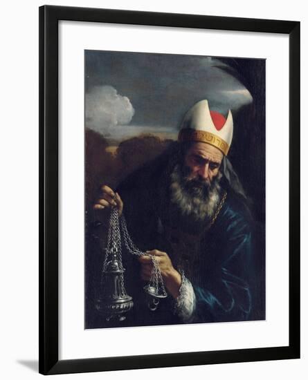 Aaron, High Priest of the Israelites, Holding a Censer-Pier Francesco Mola-Framed Giclee Print