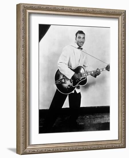 Aaron Thibeaux Walker Dit T-Bone Walker (1910-1975) Blues Guitarist, 40'S-null-Framed Photo