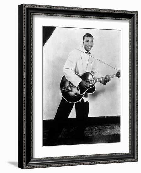 Aaron Thibeaux Walker Dit T-Bone Walker (1910-1975) Blues Guitarist, 40'S-null-Framed Photo