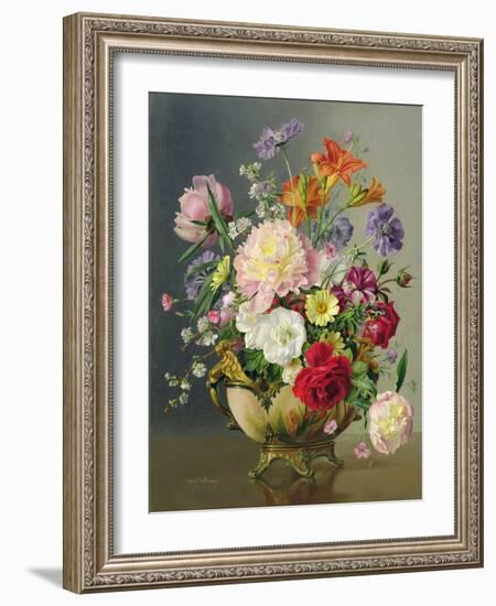 Ab/242 Flower Arrangement in a Porcelain Tureen-Albert Williams-Framed Giclee Print