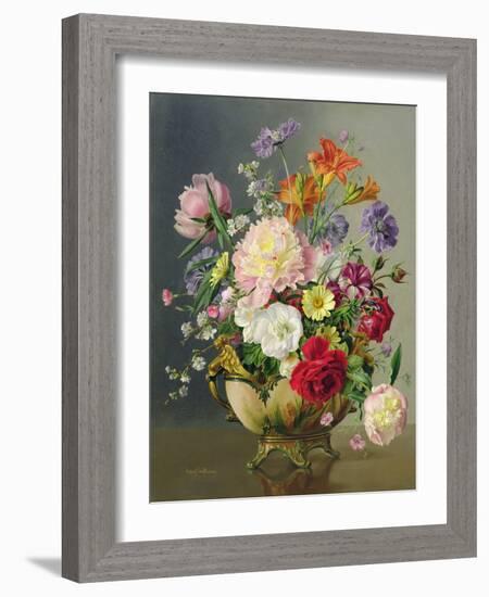 Ab/242 Flower Arrangement in a Porcelain Tureen-Albert Williams-Framed Giclee Print