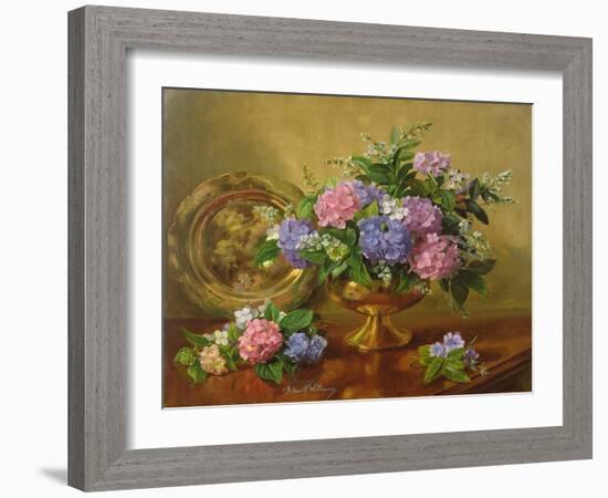 AB2112 Hydrangeas and Lilacs-Albert Williams-Framed Giclee Print