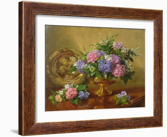 AB2112 Hydrangeas and Lilacs-Albert Williams-Framed Giclee Print