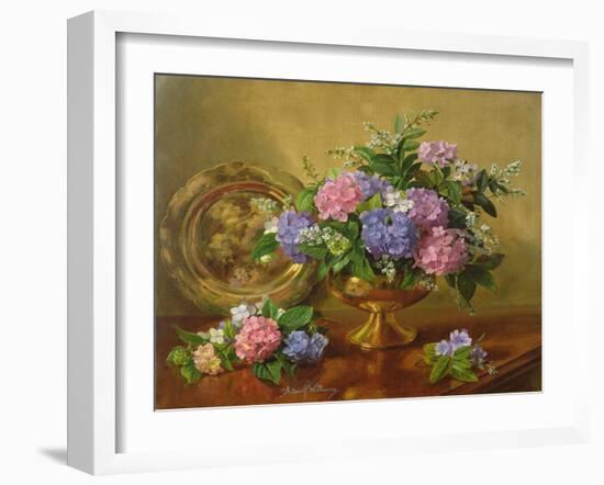 AB2112 Hydrangeas and Lilacs-Albert Williams-Framed Giclee Print