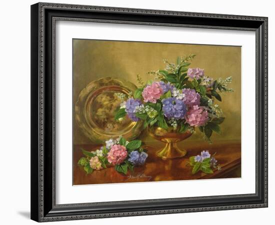 AB2112 Hydrangeas and Lilacs-Albert Williams-Framed Giclee Print