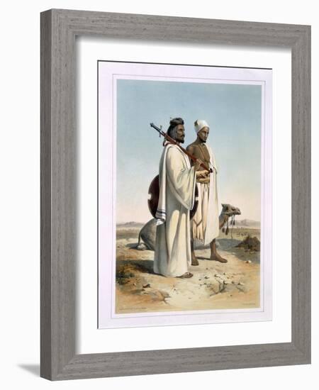 Ababda, Nomads, Eastern Thebaid Desert, Valley of the Nile, Engraved by Freeman, c.1848-Achille-Constant-Théodore-Émile Prisse d'Avennes-Framed Giclee Print