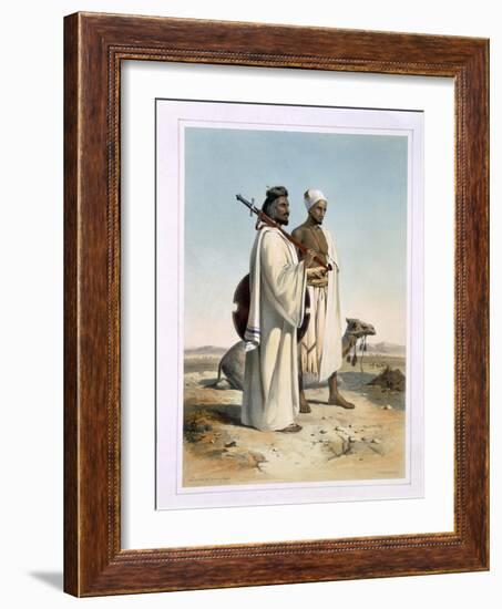 Ababda, Nomads, Eastern Thebaid Desert, Valley of the Nile, Engraved by Freeman, c.1848-Achille-Constant-Théodore-Émile Prisse d'Avennes-Framed Giclee Print