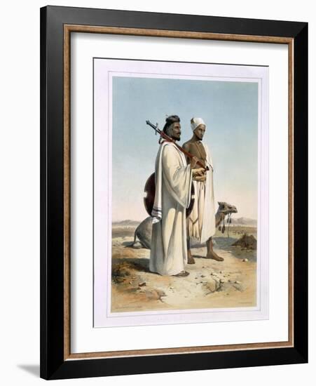 Ababda, Nomads, Eastern Thebaid Desert, Valley of the Nile, Engraved by Freeman, c.1848-Achille-Constant-Théodore-Émile Prisse d'Avennes-Framed Giclee Print