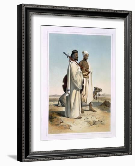 Ababda, Nomads, Eastern Thebaid Desert, Valley of the Nile, Engraved by Freeman, c.1848-Achille-Constant-Théodore-Émile Prisse d'Avennes-Framed Giclee Print