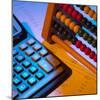 Abacus And Calculator-Mark Sykes-Mounted Premium Photographic Print