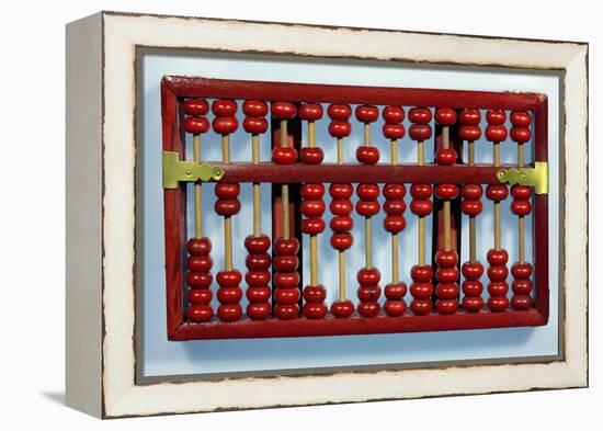 Abacus with the Numbers 0205847326212-Chinese School-Framed Premier Image Canvas