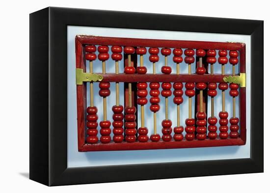 Abacus with the Numbers 0205847326212-Chinese School-Framed Premier Image Canvas