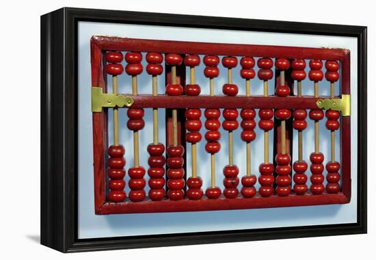 Abacus with the Numbers 0205847326212-Chinese School-Framed Premier Image Canvas