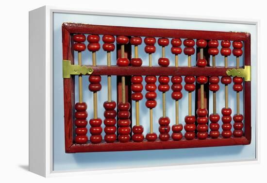 Abacus with the Numbers 0205847326212-Chinese School-Framed Premier Image Canvas