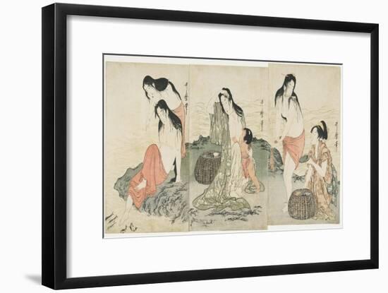 Abalone Divers, 1797-1798-Kitagawa Utamaro-Framed Giclee Print