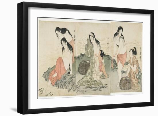 Abalone Divers, 1797-1798-Kitagawa Utamaro-Framed Giclee Print