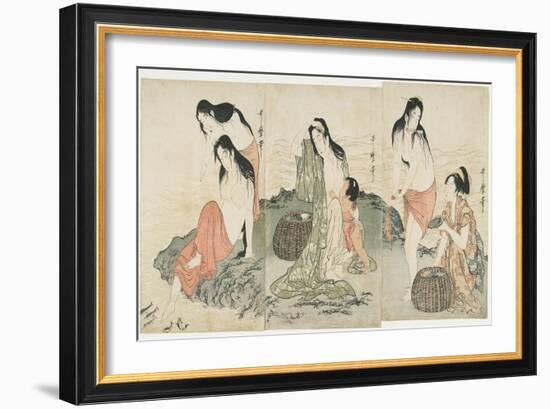 Abalone Divers, 1797-1798-Kitagawa Utamaro-Framed Giclee Print