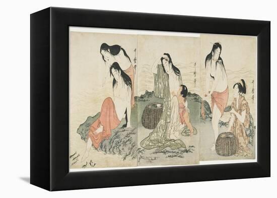 Abalone Divers, 1797-1798-Kitagawa Utamaro-Framed Premier Image Canvas