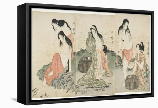 Abalone Divers, 1797-1798-Kitagawa Utamaro-Framed Premier Image Canvas