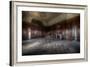 Abandoned Building Interior with Decorative Panelling and Old Grand Piano-Nathan Wright-Framed Photographic Print