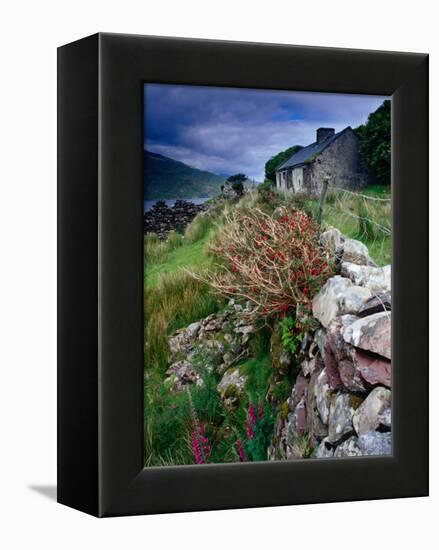 Abandoned Cottage on the Famine Relief Road in Killary Harbour, Connemara, Connaught, Ireland-Gareth McCormack-Framed Premier Image Canvas