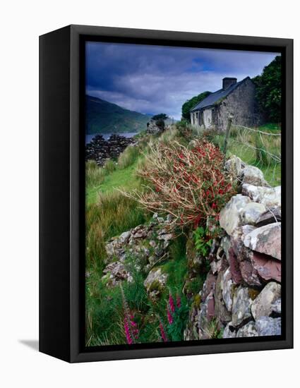 Abandoned Cottage on the Famine Relief Road in Killary Harbour, Connemara, Connaught, Ireland-Gareth McCormack-Framed Premier Image Canvas
