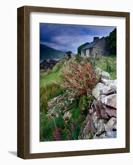 Abandoned Cottage on the Famine Relief Road in Killary Harbour, Connemara, Connaught, Ireland-Gareth McCormack-Framed Photographic Print