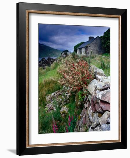 Abandoned Cottage on the Famine Relief Road in Killary Harbour, Connemara, Connaught, Ireland-Gareth McCormack-Framed Photographic Print