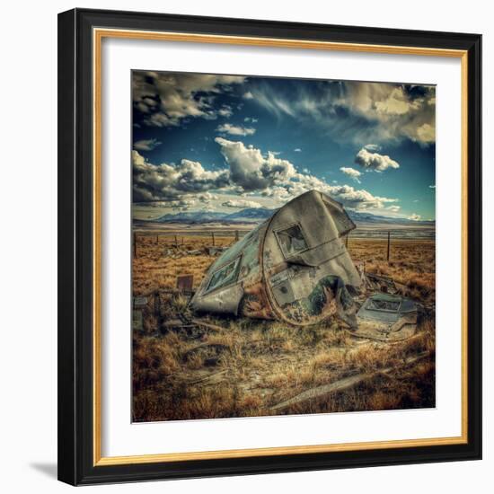 Abandoned Decaying Caravan-Florian Raymann-Framed Photographic Print