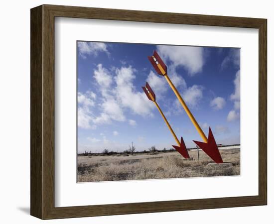 Abandoned Gas Station, Route 66, Twin Arrows, Arizona, USA-Julian McRoberts-Framed Photographic Print