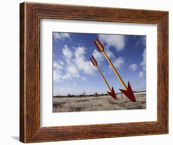 Abandoned Gas Station, Route 66, Twin Arrows, Arizona, USA-Julian McRoberts-Framed Photographic Print