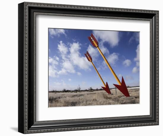 Abandoned Gas Station, Route 66, Twin Arrows, Arizona, USA-Julian McRoberts-Framed Photographic Print