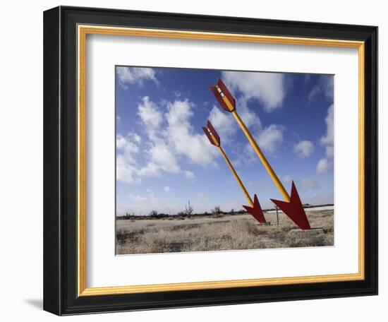 Abandoned Gas Station, Route 66, Twin Arrows, Arizona, USA-Julian McRoberts-Framed Photographic Print