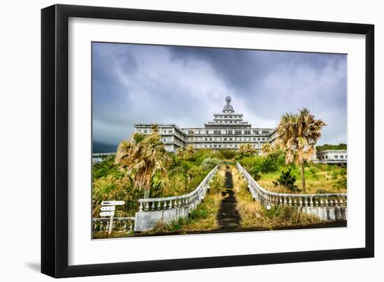 Abandoned Hotel Building Ruins on Hachijojima Island, Japan.-SeanPavonePhoto-Framed Photographic Print