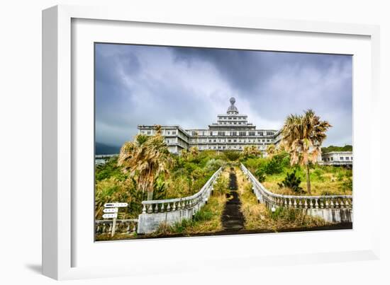 Abandoned Hotel Building Ruins on Hachijojima Island, Japan.-SeanPavonePhoto-Framed Photographic Print