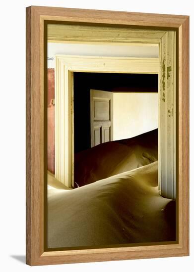 Abandoned House Full of Sand. Kolmanskop Ghost Town, Namib Desert Namibia, October 2013-Enrique Lopez-Tapia-Framed Premier Image Canvas