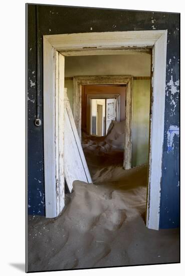 Abandoned House Full of Sand. Kolmanskop Ghost Town, Namib Desert Namibia, October 2013-Enrique Lopez-Tapia-Mounted Photographic Print