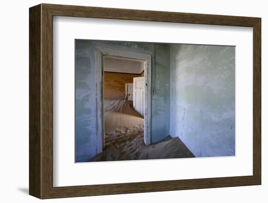 Abandoned House Full of Sand. Kolmanskop Ghost Town, Namib Desert Namibia, October 2013-Enrique Lopez-Tapia-Framed Photographic Print