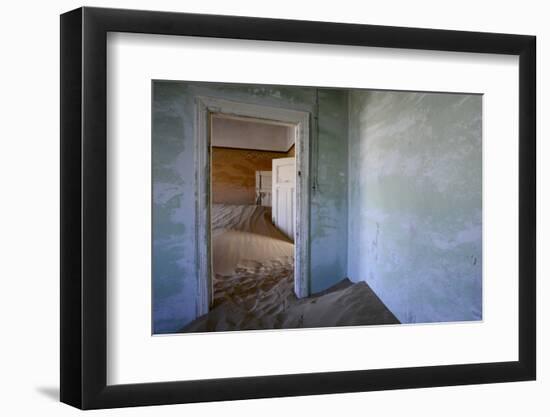 Abandoned House Full of Sand. Kolmanskop Ghost Town, Namib Desert Namibia, October 2013-Enrique Lopez-Tapia-Framed Photographic Print