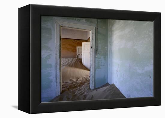 Abandoned House Full of Sand. Kolmanskop Ghost Town, Namib Desert Namibia, October 2013-Enrique Lopez-Tapia-Framed Premier Image Canvas