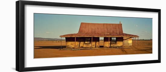 Abandoned house on desert, Silverston, New South Wales, Australia-Panoramic Images-Framed Photographic Print